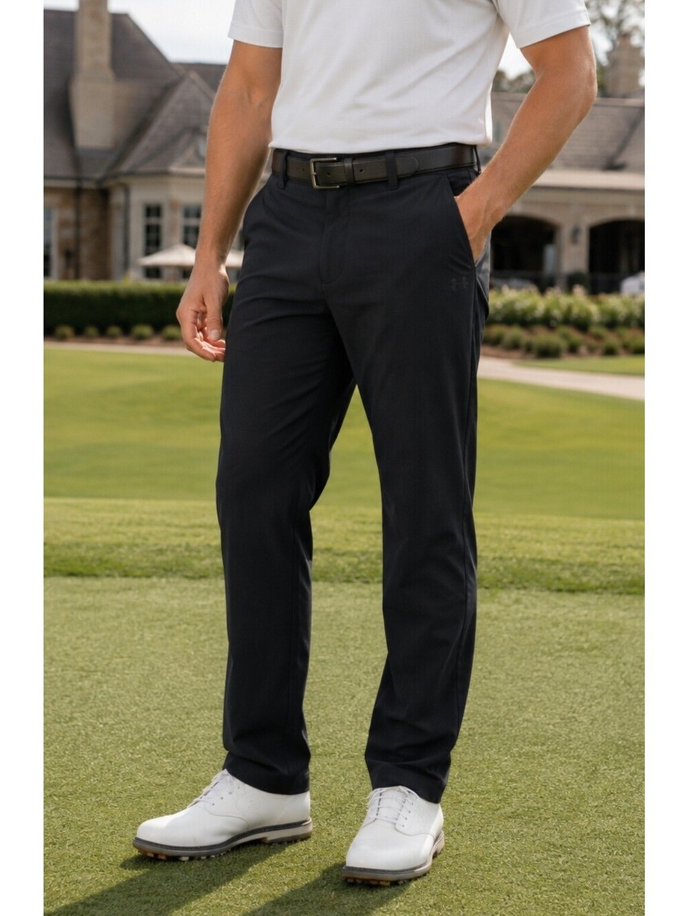 Under Armour Performance Golf Pants Mens Size 36x30 Black Stretch Straight Leg